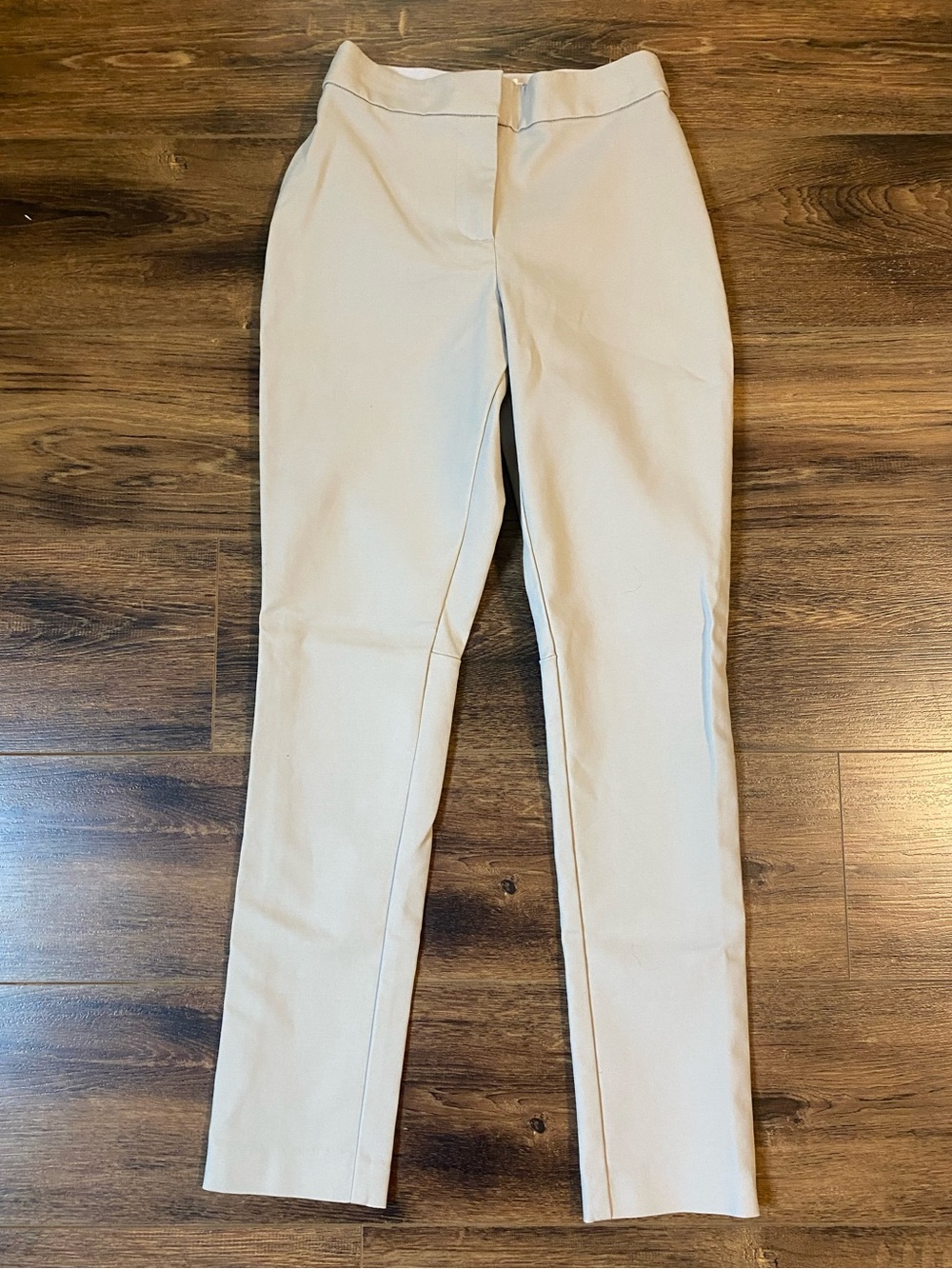Babaton slim pants mid rise beige stretch  size 00 Aritzia